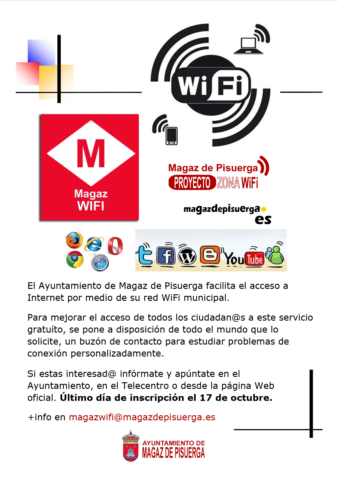 Información sobre la cobertura Wifi