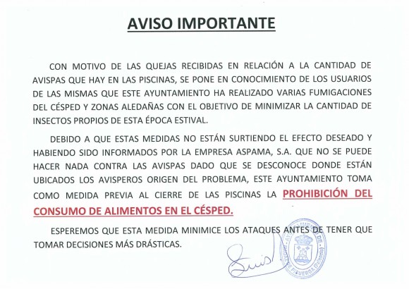 Aviso importante