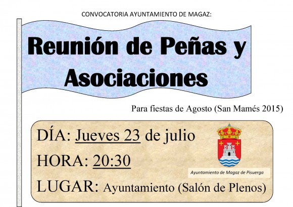 Reunión de peñas y asociaciones