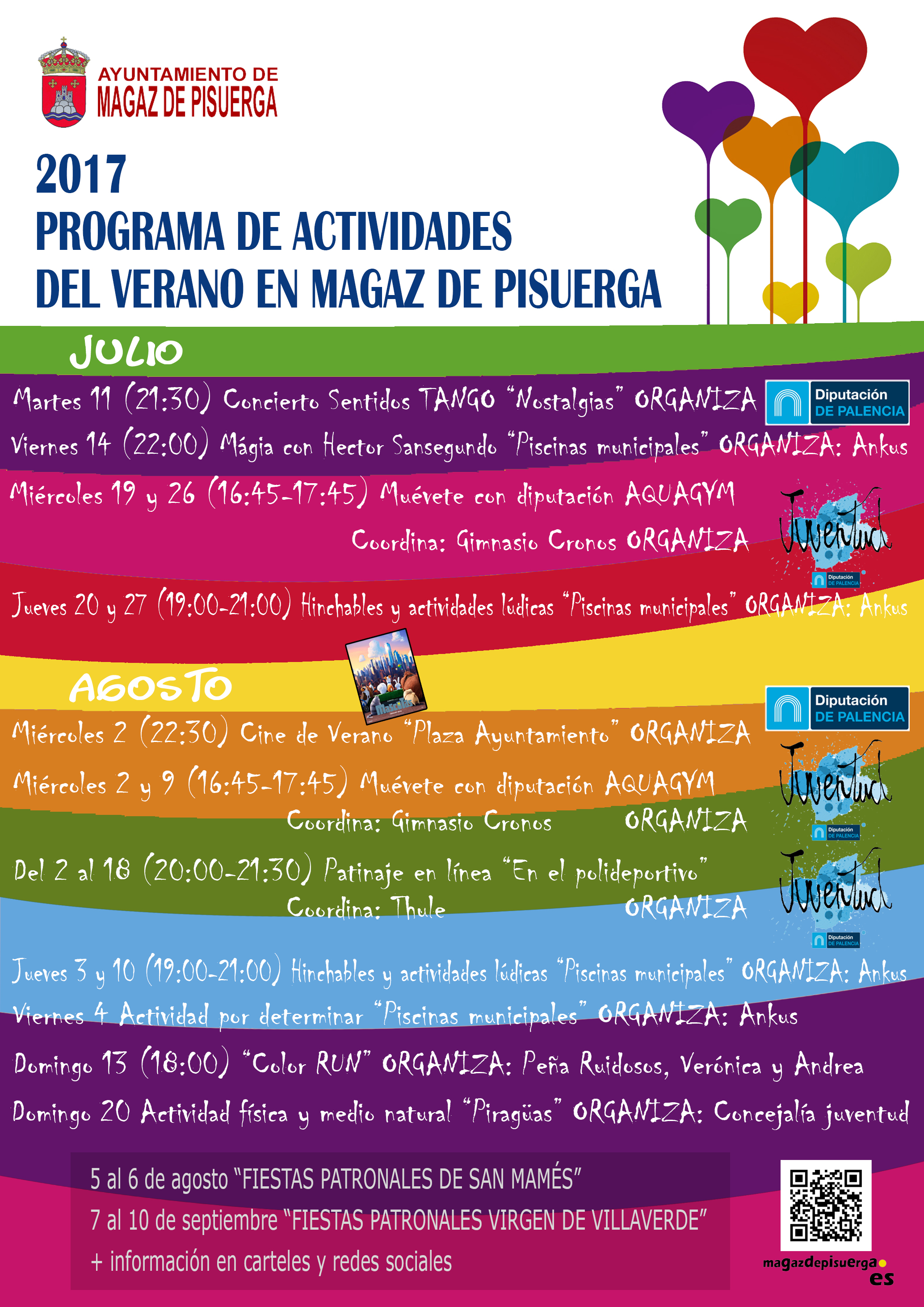Programa de actividades del verano en Magaz de Pisuerga 2017