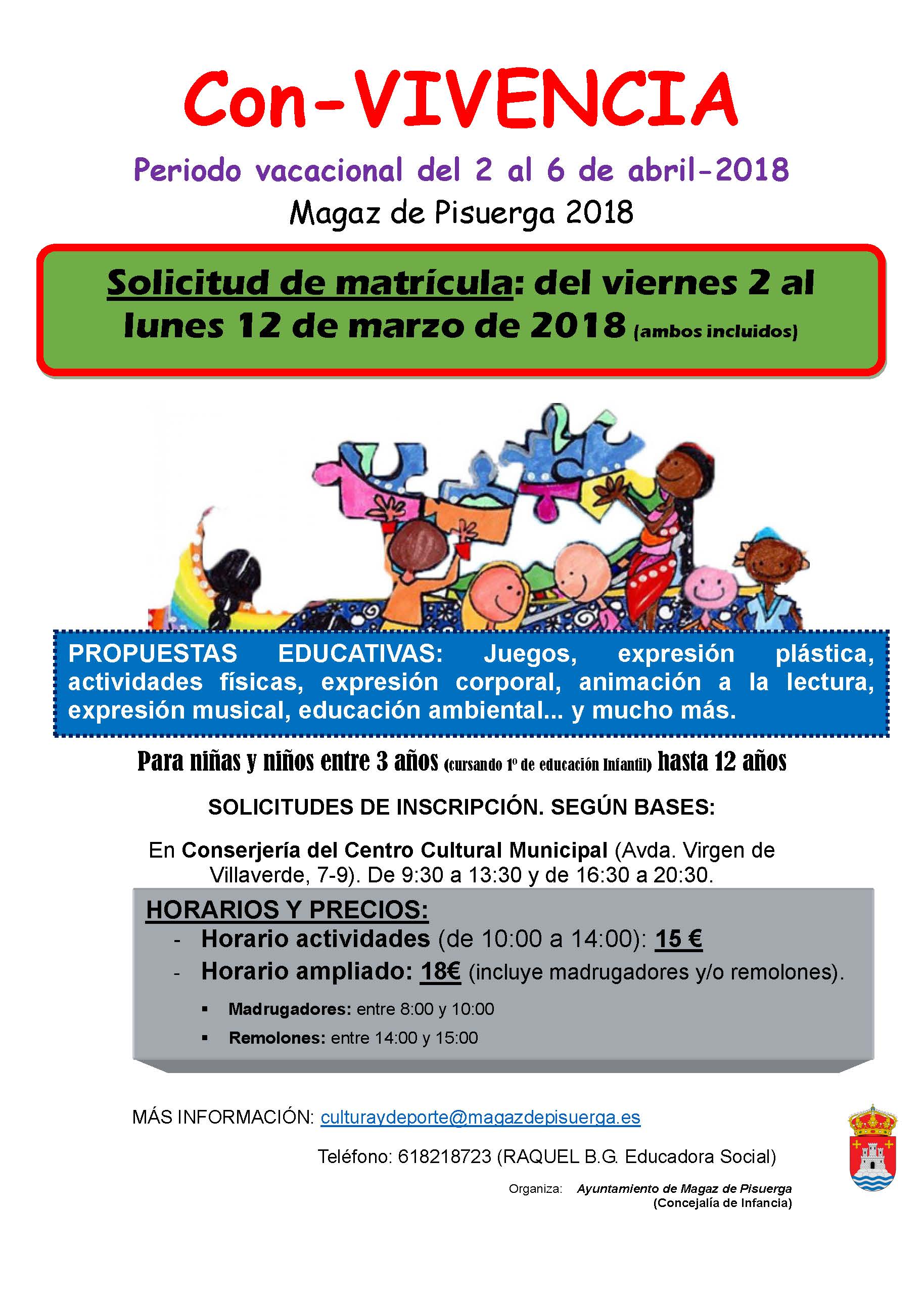 Programa “CON-VIVENCIA DE VACACIONES. ABRIL 2018”