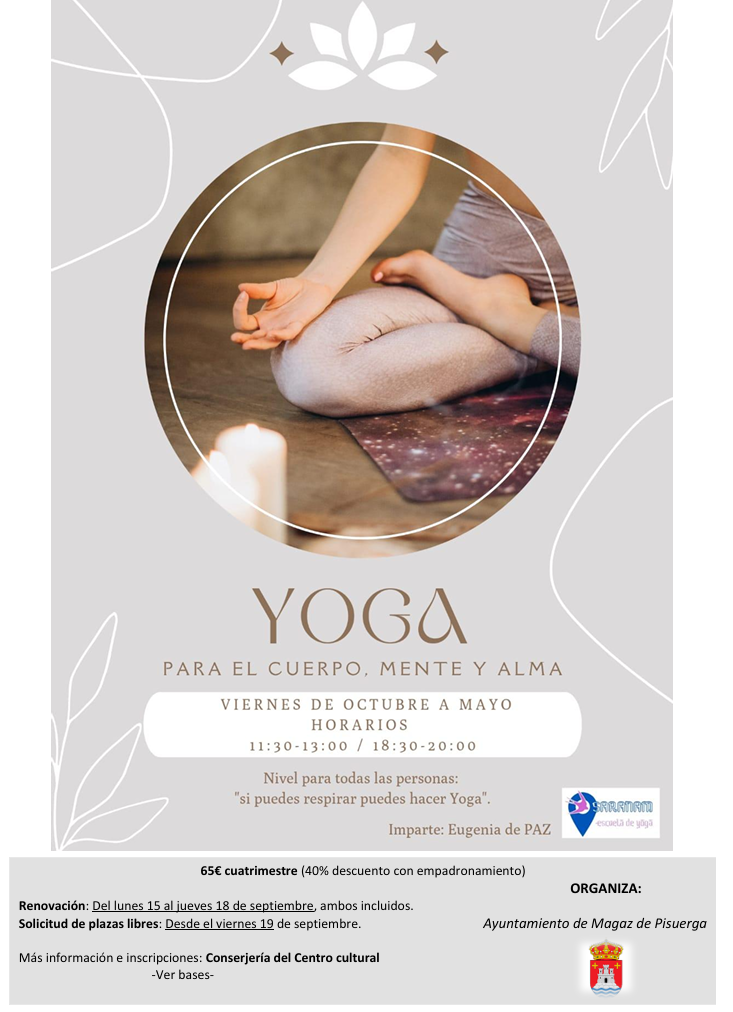 Actividad de Yoga para cuerpo, mente y alma