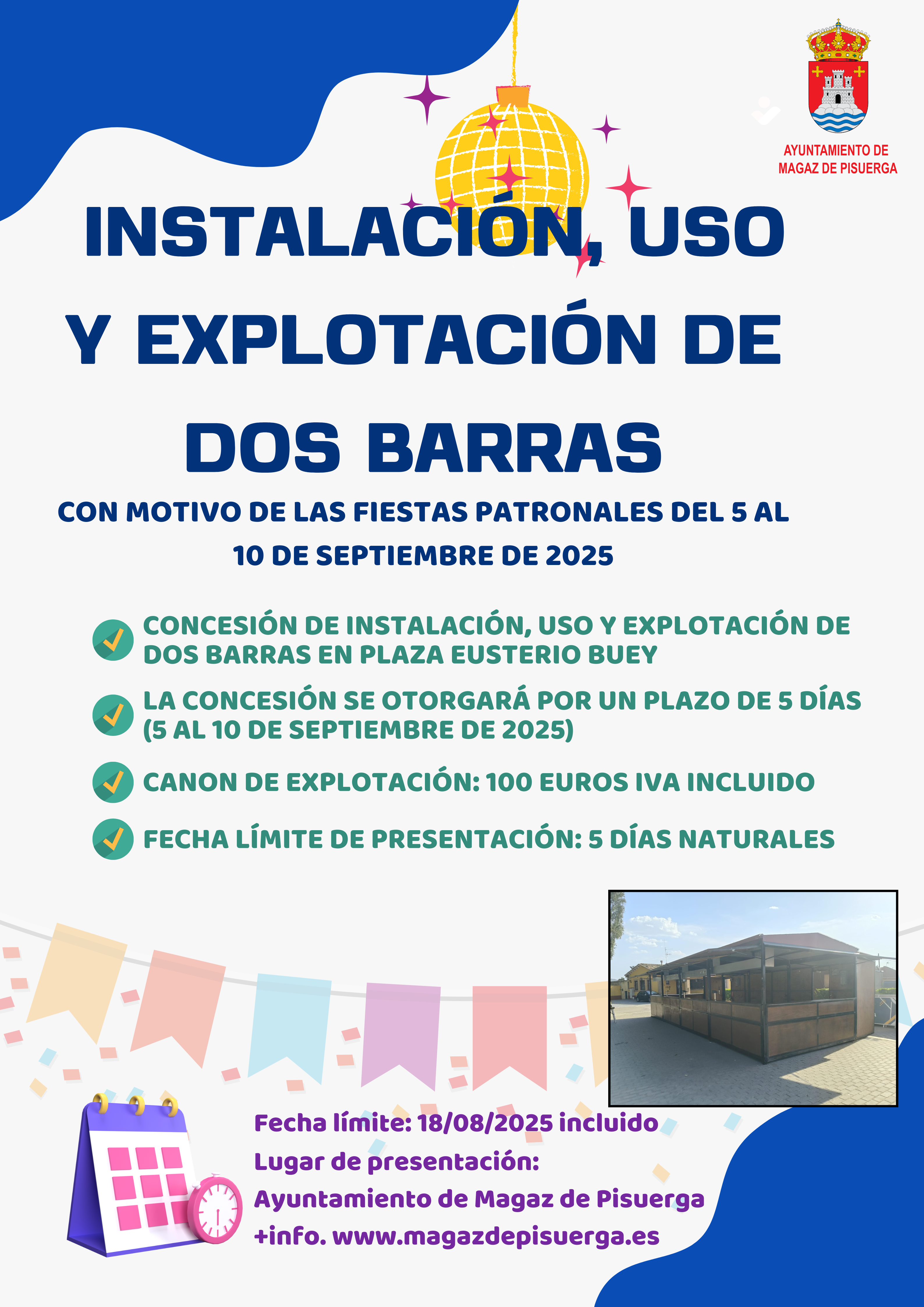 INSTALACIÓN, USO Y EXPLOTACIÓN DE DOS BARRAS