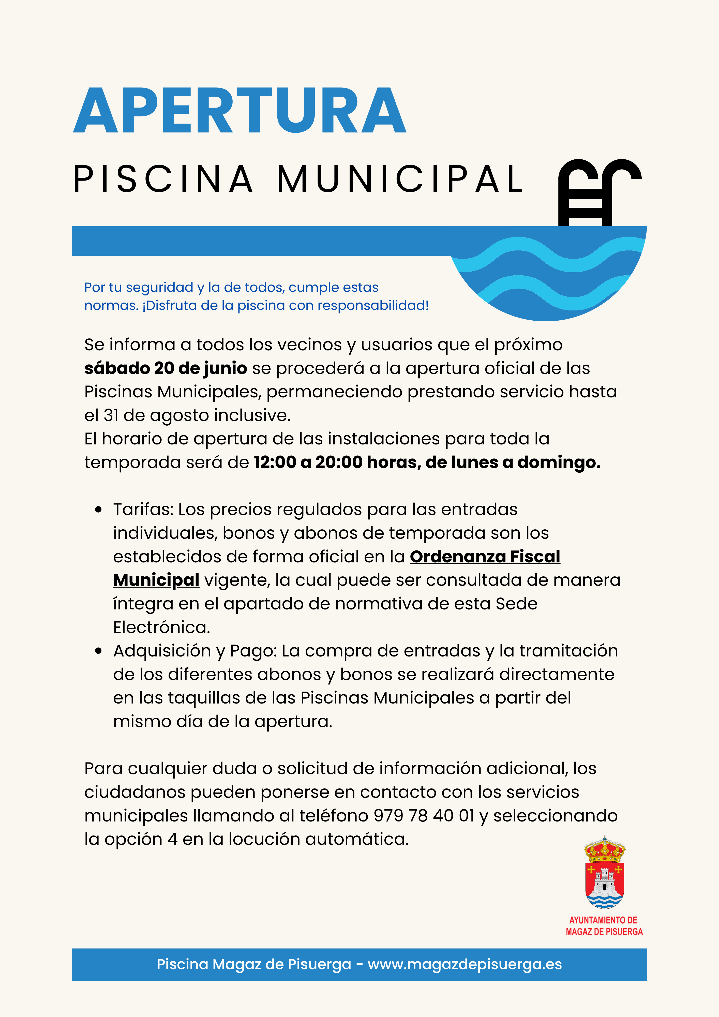 ¡PREPARA EL BAÑADOR! LAS PISCINAS DE MAGAZ ABREN SUS PUERTAS 🏊♂️☀️